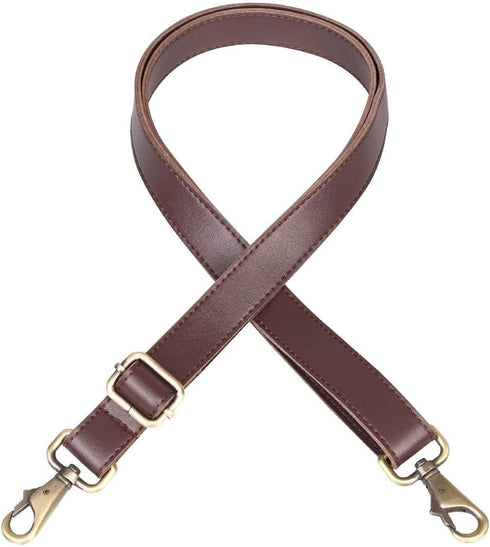 JAKAGO 140cm Universal Replacement PU Leather Shoulder Strap Adjustable Bag Strap with Metal Swivel Hooks for Crossbody Bag Briefcase Messenger Ba...