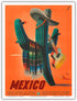 Mexico - Señor Cactus wearing a Sombrero Serape and Guitar - Mexican Department of Tourism - Vintage Travel Poster by Espert c.1945 - Master Art P...