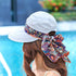 2 in 1 Foldable Sun Hat with Neck Flap Beach Fishing Hat Large Brim UV Protection Hat Gardening Walking Hat for Women Girls Beige...
