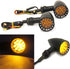 2pcs Amber CNC Motorcycle Bullet LED Turn Signal Light Blinker Indicator Front Rear Tail Light Compatible with Honda HarleyYamaha Suzuki Kawasaki...