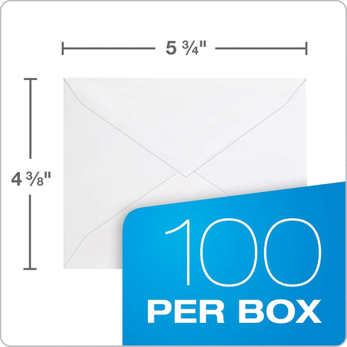 Columbian Invitation Envelopes, A2, 4-3/8 x 5-3/4 Inches, White, 100 Per Box (CO198)...