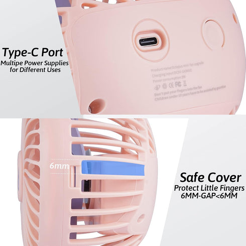 Portable Stroller Fan, With Flexible Tripod and 3 Speeds Clip On Car Seat Fan Mini Small Personal Handheld Battery Powered USB Fan, for Pram Crib ...