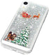 for iPhone X Case iPhone Xs Christmas Phone Case Glitter Sparkle Liquid Floating Case Shockproof Clear Soft TPU Bumper Case Xmas Santa Claus Silic...