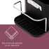 Home Basics Sink Caddy with Tray, Black | Removable Tray | 2 Divided Sections | Metal Bar for Sponge...
