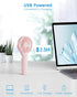 Handheld Fan 2 Packs, Portable Fan Mini Fan Powerful Hand Fan with 3 Speeds, USB Rechargeable Personal Fan, Makeup Lash Fan for Stylish Girls, Cut...