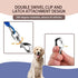 Dog Tether for Car Pet Dog Car Seat Belt Restraint Chew Proof Safety Tether Cable with Double Hook Stainless Steel Coated Pet Vehicle Leash and Ha...