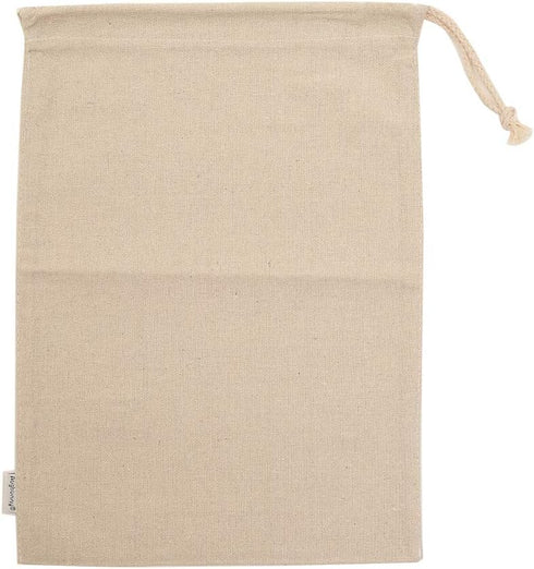 Cotton/Linen Blend 11- by 15-inch Muslin Produce Bags with Drawstring, 6-Pack...