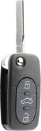 Replacement Keyless Entry Remote Flip Key Fob fits 1998 1999 2000 2001 VW Beetle, Golf, Jetta, Passat (HLO1J0959753F)...