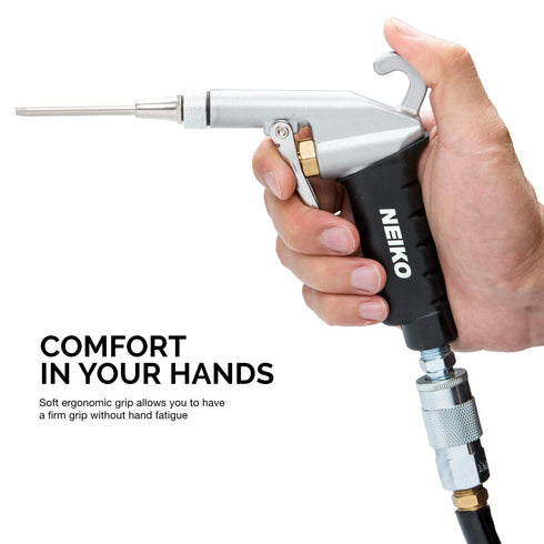 NEIKO 31121A High Flow Air Blow Gun | 3 Pc Pneumatic Air Nozzle | Dust Gun | Air Gun Compressor Accessories | ¼”...