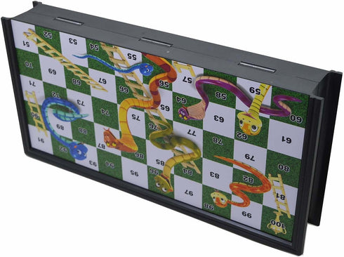 Snakes & Ladders Game 10x10 Board 100 Squares, Extendable Board 10x10 Inch, Family Game, Desk Game, Snake Chess...