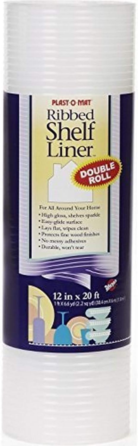 Warp'S Plast O Mat Shelf Liner Ribbed 12" W X 20ft. L Non Adhesive Clear (1)...