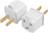 Grounded Adapter 3-Prong to 2-Prong Outlet Converter - 3 Pin to 2 Pin Plug Socket Adapter Extension for Electrical Cord, Household, Workshops, Ind...