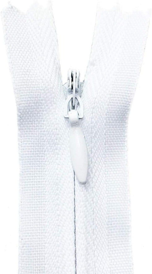 30PCS Invisible Nylon Coil Zipper,Clothing Zipper,DIY Sewing Tools for Craft Special(14 inch,White)...