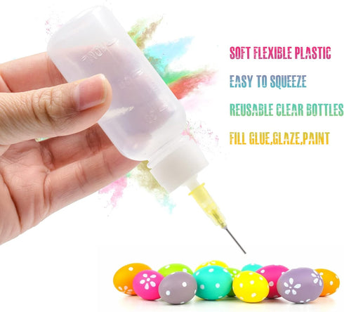 FJNATINH 30cc Needle Glue Squeeze Bottle, Precision Tip Applicator, 5 Pack...