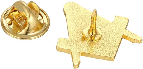 Gudeke Masonic Compasses Freemason Mason Pin and Cuff links and Tie Clip Set...