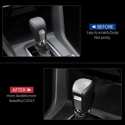 PIFOOG for Civic Car Interior Accessories Bling Gear Shift Cover Decal Automatic Shift Knob Stickers Crystal Decoration Trim for Civic 10th Gen 20...