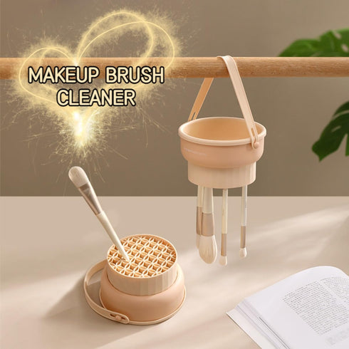 Silicone Makeup Brush Cleaner, Round Brush Cleaner Mat, Portable and Lightweight Washing Tool, Make Up Brush Clean Pad, Cleanser Tool for Storage ...