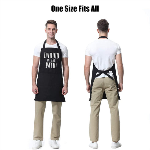 Miracu Grill Apron for Daddy, Daddio of The Patio, Dad Gifts from Daughter Son - Funny Fathers Christmas, Birthday Gifts for Dad, Best Step Daddy,...