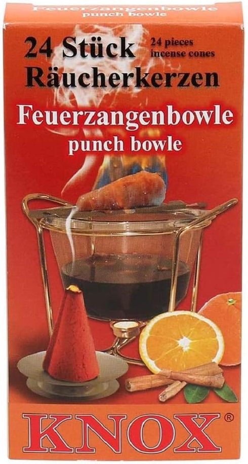 Knox Brandy Punch Scent German Incense Cones Made in Germany Christmas Smokers...