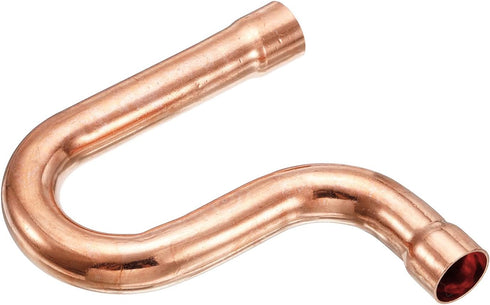 MECCANIXITY Copper P-Trap Pressure Pipe Fitting Welding Tubing Sweat Ends Plumbing Supply 19mm OD for HVAC Air Conditioning Refrigeration...