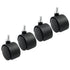 4pcs 1.5 Inch Swivel Caster Wheels, Black Nylon M8 Threaded Stem Caster Wheels, Heavy Duty Swivel Stem Casters Wheels Replacement for Furniture, T...