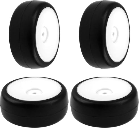 Plastic Wheel Rims 12mm Hex Hub & Rubber Tires w/Foam Compatible with HSP Tamiya HPI Kyosho 1/10 On-Road Touring Car WLtoys 1/14 144001 RC 1/18 A9...