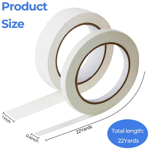 PLANTIONAL Double-Sided Sticky Fabric Tape, Two Rolls No Sewing, Gluing, or Ironing Stitch Witchery Adhesive Cloth Tape...