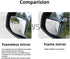 Car Blind Spot Mirror by 3R - Change Lanes w Confidence, Frameless HD Convex Glass, Seamlessly Contours to Rear View Side Mirrors, Peel & Stick (2...