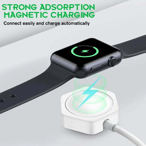 Short Watch Charger Compatible with Apple Watch Charger, USB A Cord Wireless Charging Compatible for iWatch 9/8/7/6/SE/5/4/3/2 (3.3ft/40inch/100cm...