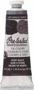 Grumbacher Pre-Tested Oil Paint, 37ml/1.25 Ounce, Ivory Black (P115G)...
