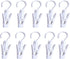 Super Strong Swivel Hanging Hooks - Laundry & Curtain Clips, Clothes Pins - Beach Towel Clips, 4.3-inch, White (10-pack)...