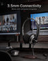 Wired Headset with Microphone for PC Laptop - 3.5mm Jack On Ear Headphones with Noise Cancelling Microphone for Boom Skype Webinars, in-line Contr...