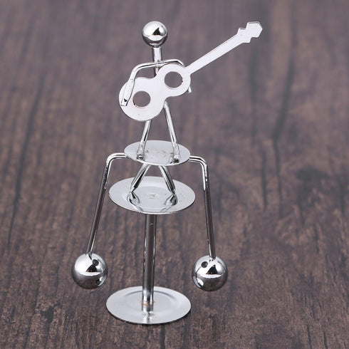 Veemoon Perpetual Motion Desktop Ornament Metal Balance Decoration Small Physics Decor Perpetual Motion Machines Energy Desk Mini Iron Art Decor f...