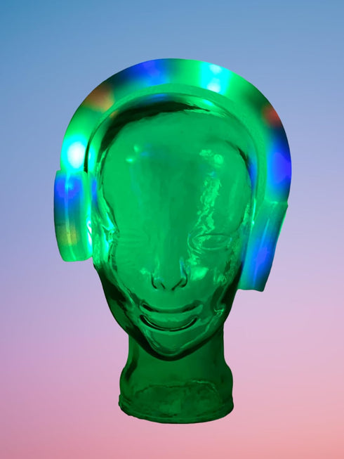 Light Up LED Foam Stick Headphone - 3 Settings - Light Up The Party - New Fun Party Accesory - Must Have Party Favor For Any Childrens Party, Wedd...