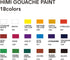 HIMI Gouache Paint Tube Set -18 Colors 12ml, with Rich Pigments, Gouache paint Non-Toxic, suitable for Beginners, Artists, and Hobby Painters. Bea...