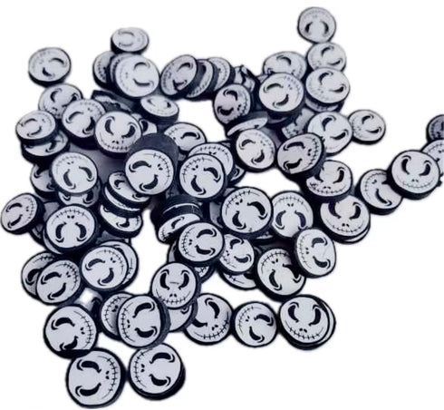 10mm Jack Skellington Faux Halloween Sprinkles Fimo Slice Fake Sprinkle Polymer Clay Sprinkles Perfect for DIY Slime Fake Food Deco Topping (10mm ...