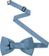 Solid Color Pre-tied Bow Tie and Pocket Square Set for Men...