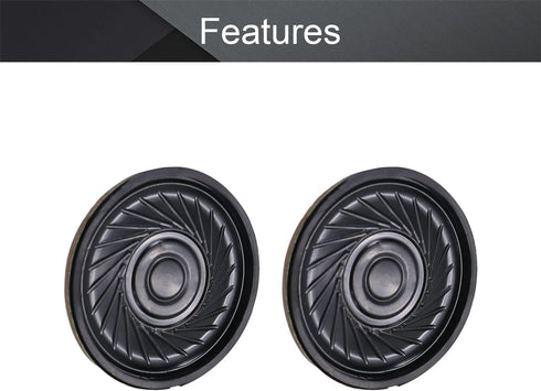 Fielect DIY Magnetic Speaker 2W 8 Ohm 36mm Diameter Round Shape Replacement Loudspeaker 2pcs...