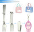 Folding Spoon And Fork Folding Fork Folding Spoon Foldable Fork And Spoon Set With Case Travel Forks Spoons For Camping Picnic 2PCS...