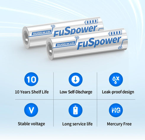 ER14505 Battery 2400mAh 3.6V AA Lithium Battery Li-SOCL? Non-Rechargeable Battery (4 Count (Pack of 1))...
