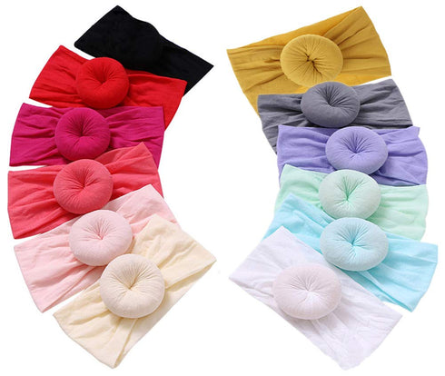 Qandsweet Baby Headbands Circle Bows Knotted Soft Silk Nylon Headwraps For Newborn Infant Toddlers Girl Kids...