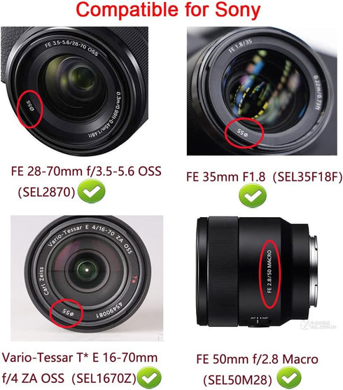 55mm Tulip Flower Lens Hood & Lens Cap Compatible for Nikon D5600 D3500 D7500 Camera kit AF-P DX 18-55mm f/3.5-5.6G VR...