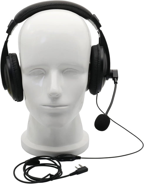 Overhead Headsets Headphones with VOX-PTT Boom Mic is Compatible with Kenwood Puxing Quansheng Wouxun HYT Nexedge Puxing Two Way Radio...