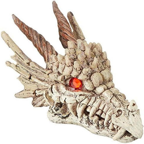 Penn-Plax Deco-Replicas Dragon Skull Gazer Aquarium Decoration – Safe for Freshwater and Saltwater Fish Tanks – Small...