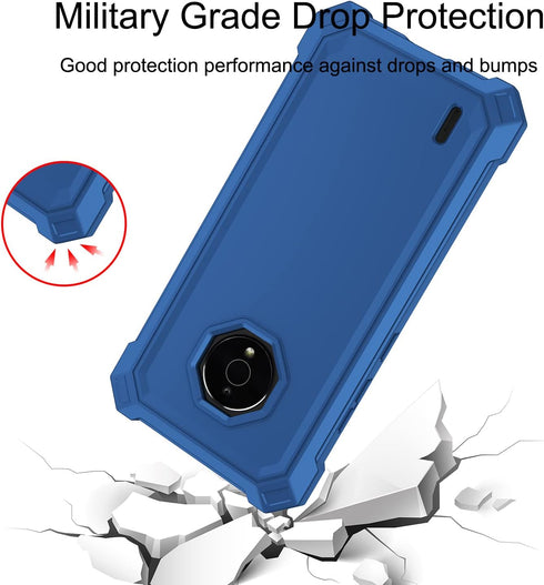 for Nokia C200 case, with Tempered Glass Screen Protector 360 Full-Body Soft TPU Bumper Shockproof Silicone Protective Phone Cover Case for Nokia ...