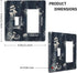 Light Switch Cover Navy Blue Nautical Anchor Sailboat 2 Gang Toggle Rocker Combo Wall Plates Decorative Switch Plates and Outlet Covers Receptacle...