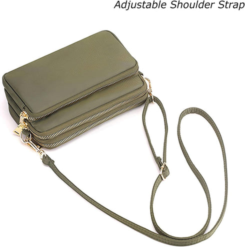 Small Crossbody Bag Shoulder Bag Purse Nylon Clutch Phone Wallet with Zipper & Adjustable Strap Handbag for Women...