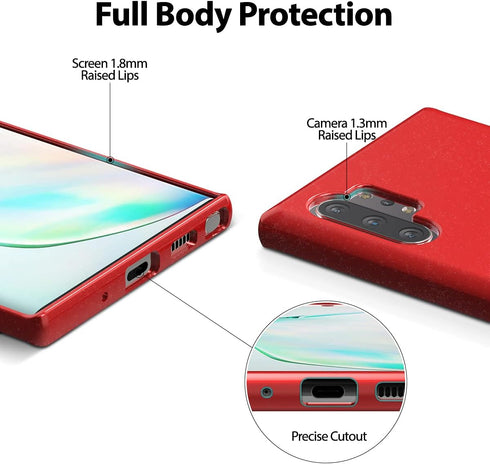 GOOSPERY Pearl Jelly for Samsung Galaxy Note 10 Plus Case (2019) Slim Thin Rubber Case (Red)...
