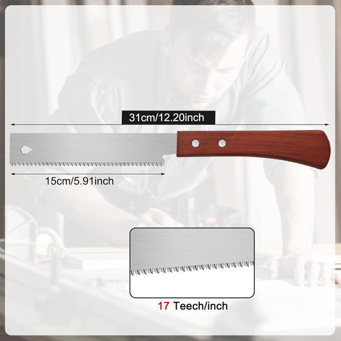 Mini Hand Saw, 6 Inch Flush Cut Saw 17 TPI Trim Saw for Woodworking Tools Small Projects...
