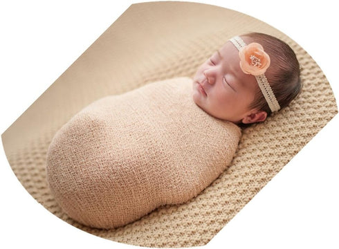 Coberllus Newborn Baby Photo Props Wrap Cloth Blanket Swaddle for Boys Girls Photography Shoot (Beige)...
